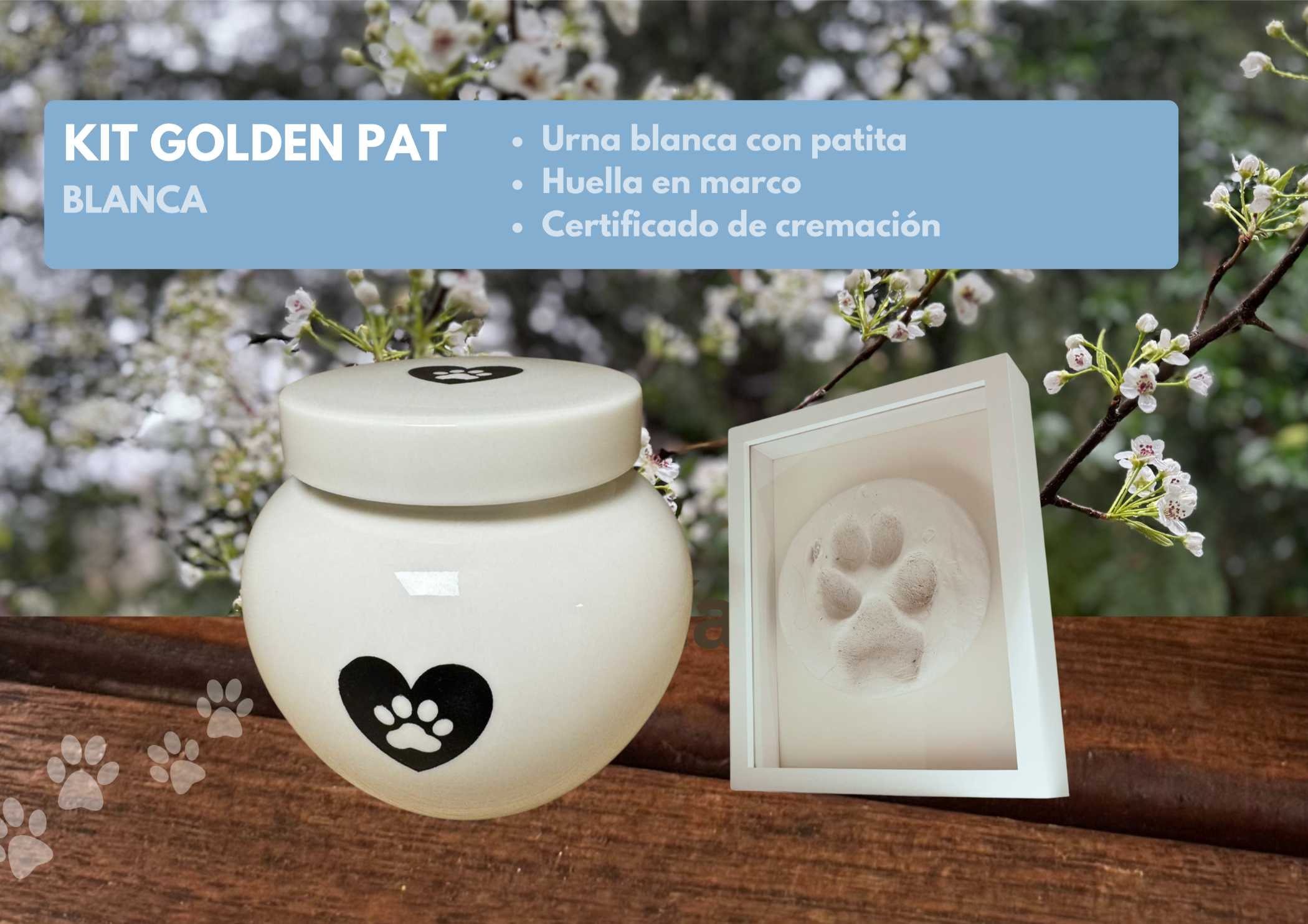 Kit Golden Pat Blanca Crematorio de mascotas Madrid