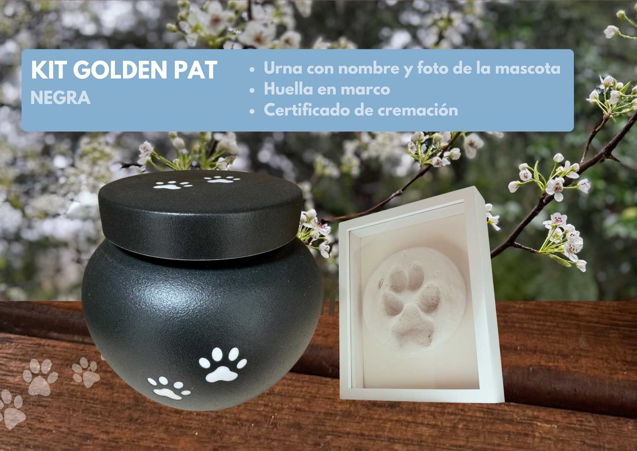 Kit Golden Pat Negra Crematorio de mascotas Madrid